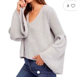 Free People Grey Damsel Sweater